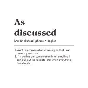 As discussed Poster - Image 2