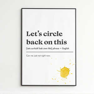 Let's circle back Poster - Image 2