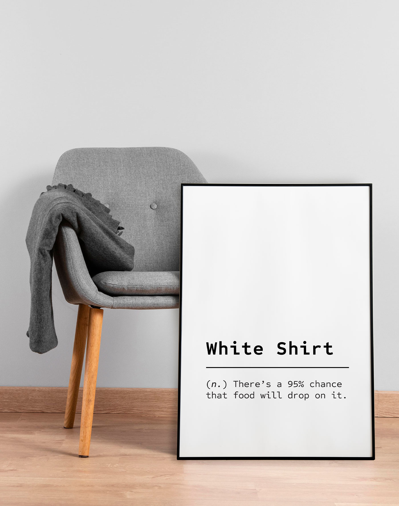 White Shirt Poster