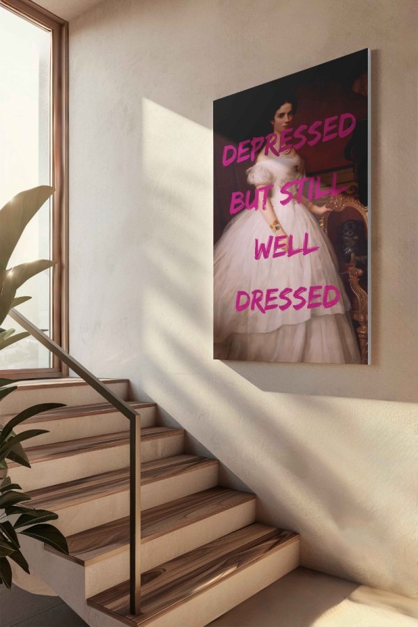 Depressed but stil dressed Canvas